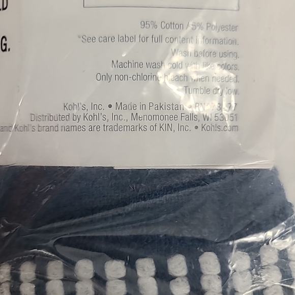 NWT The Big One Kitchen Towels 5 Pack White Blue - Picture 4 of 5